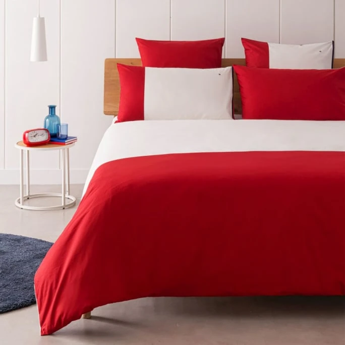 Tommy Hilfiger COLOUR BLOCK Bettwäsche - 135x200 / 80x80 Cm - Red 6 Tommy Hilfiger COLOUR BLOCK Bettwäsche - 135x200 / 80x80 Cm - Red – Bild 4