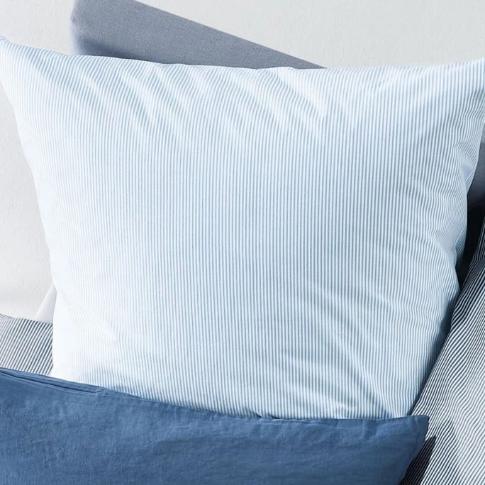 Fleuresse Porto Bettwäsche-Garnitur - 135x200 / 80x80 Cm - Sky Blue 4 Fleuresse Porto Bettwäsche-Garnitur - 135x200 / 80x80 Cm - Sky Blue – Bild 2