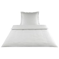 Elegante White House Bettwäsche Aus Mako-Satin - 155x220 / 80x80 Cm - Weiß