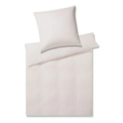 Elegante Solid Stripe Bettwäsche Aus Mako-Jersey - 135x200 / 80x80 Cm - Rose