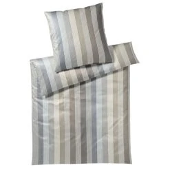 Elegante Brillant Jersey Bettwäsche-Set - 155x220 / 80x80 Cm - Stone