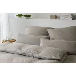 Elegante Solid Stripe Mako-Jersey Bettwäsche - 135x200 / 40x80 Cm - Sand 5 Elegante Solid Stripe Mako-Jersey Bettwäsche - 135x200 / 40x80 Cm - Sand -Moooi Shop unnamed file 481