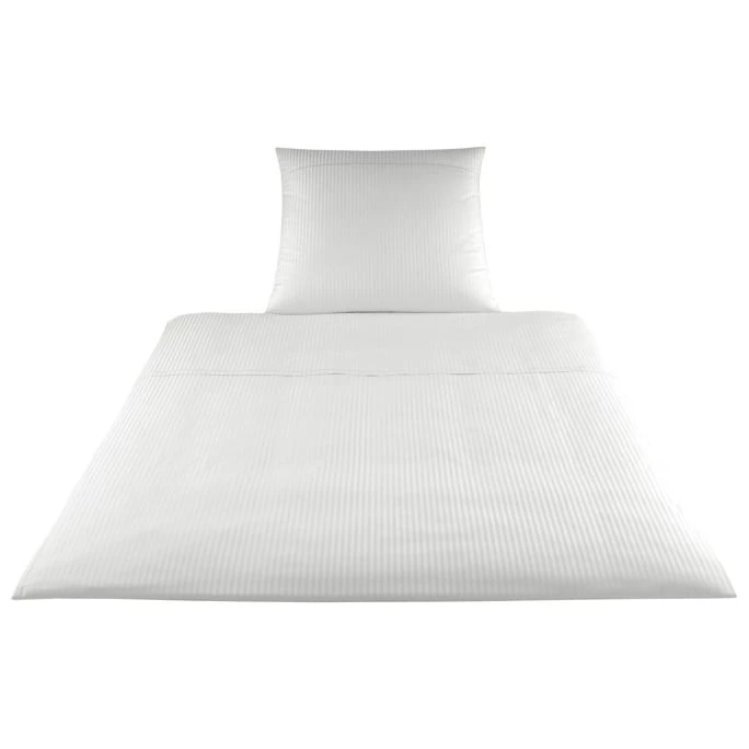 Elegante Milano Bettwäsche Aus Mako-Satin - 135x200 / 40x80 Cm - Weiß 3 Elegante Milano Bettwäsche Aus Mako-Satin - 135x200 / 40x80 Cm - Weiß