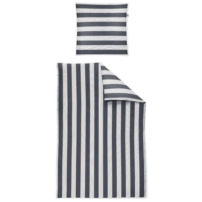 Irisette TAPE 8577 Mako-Satin Bettwäsche - 155x220 / 80x80 Cm - Grafit 3 Irisette TAPE 8577 Mako-Satin Bettwäsche - 155x220 / 80x80 Cm - Grafit