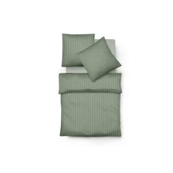 Fleuresse Rubin Bettwäsche-Set Aus Satin - 200x200 / 2x80x80 Cm - Forest