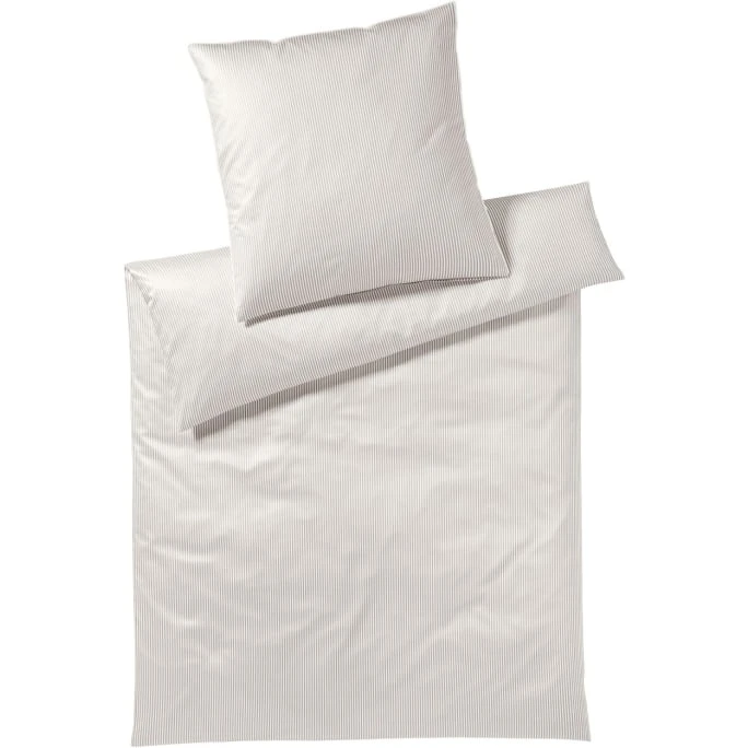 Elegante Hamburger Streifen Bettwäsche-Set Aus Mako-Satin - 135x200 / 40x80 Cm - Sand 3 Elegante Hamburger Streifen Bettwäsche-Set Aus Mako-Satin - 135x200 / 40x80 Cm - Sand