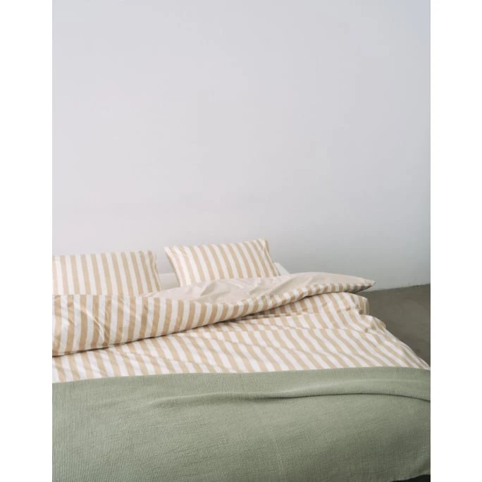 Marc O'Polo Mikkeli Bettwäsche Aus Perkal - 135x200 / 80x80 Cm - Soft Sand 4 Marc O'Polo Mikkeli Bettwäsche Aus Perkal - 135x200 / 80x80 Cm - Soft Sand – Bild 2