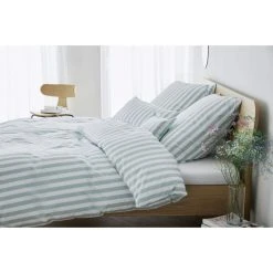 Elegante Lido Web-Perkal Bettwäsche-Set - 155x200 / 80x80 Cm - Salbei 9 Elegante Lido Web-Perkal Bettwäsche-Set - 155x200 / 80x80 Cm - Salbei -Moooi Shop unnamed file 545