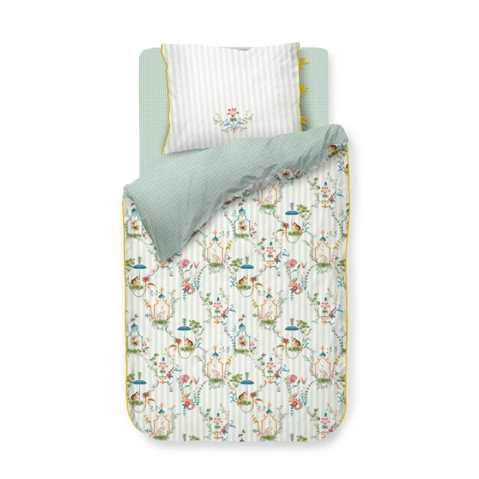 PIP Studio Singerie Wendebettwäsche-Set - 135x200 / 80x80 Cm - White 3 PIP Studio Singerie Wendebettwäsche-Set - 135x200 / 80x80 Cm - White