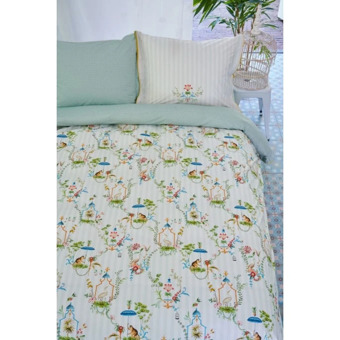 PIP Studio Singerie Wendebettwäsche-Set - 135x200 / 80x80 Cm - White 4 PIP Studio Singerie Wendebettwäsche-Set - 135x200 / 80x80 Cm - White – Bild 2