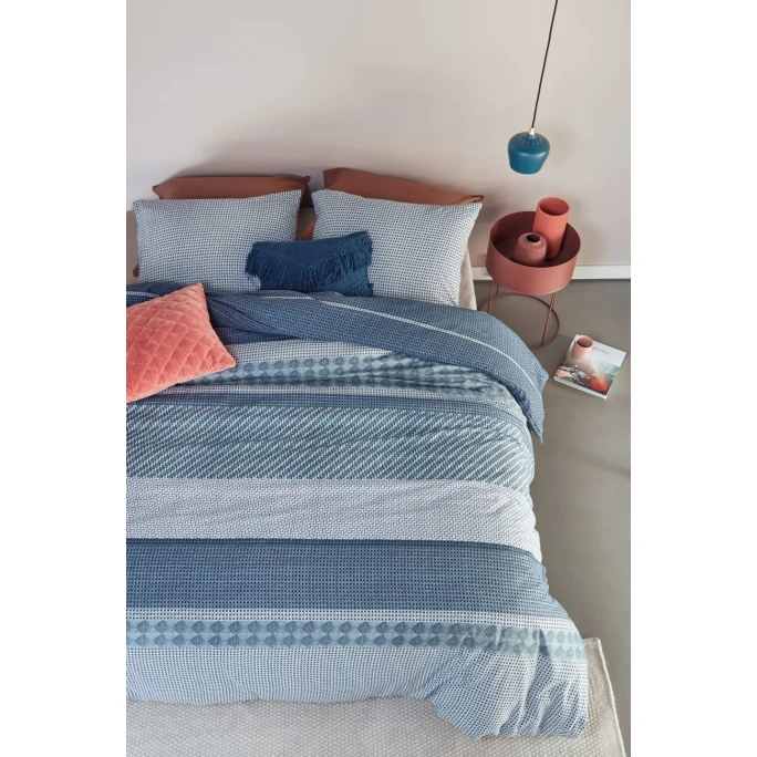 Beddinghouse Webbing Bettwäsche-Set - 155x220 / 80x80 Cm - Blau 4 Beddinghouse Webbing Bettwäsche-Set - 155x220 / 80x80 Cm - Blau – Bild 2