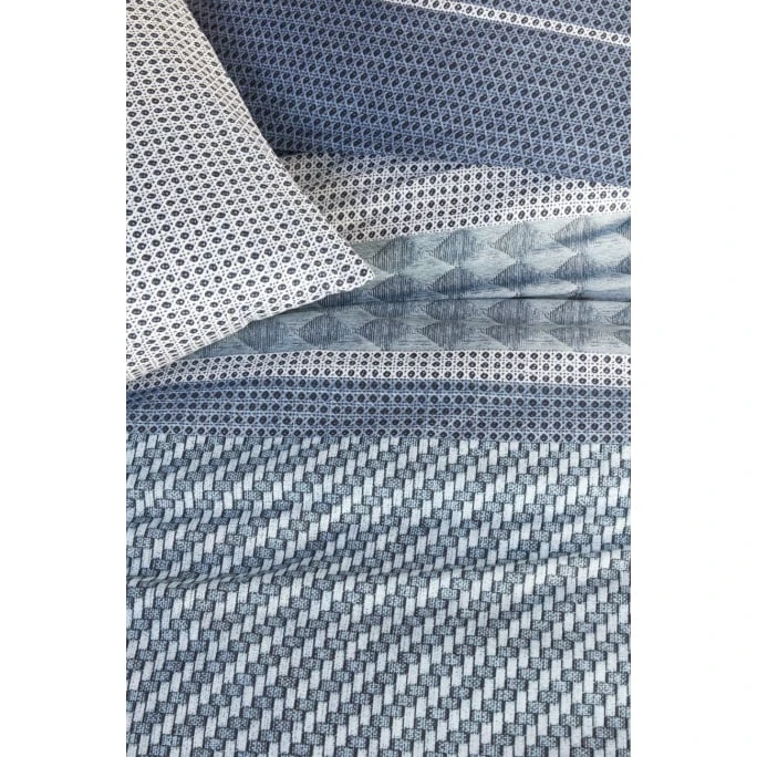 Beddinghouse Webbing Bettwäsche-Set - 155x220 / 80x80 Cm - Blau 5 Beddinghouse Webbing Bettwäsche-Set - 155x220 / 80x80 Cm - Blau – Bild 3