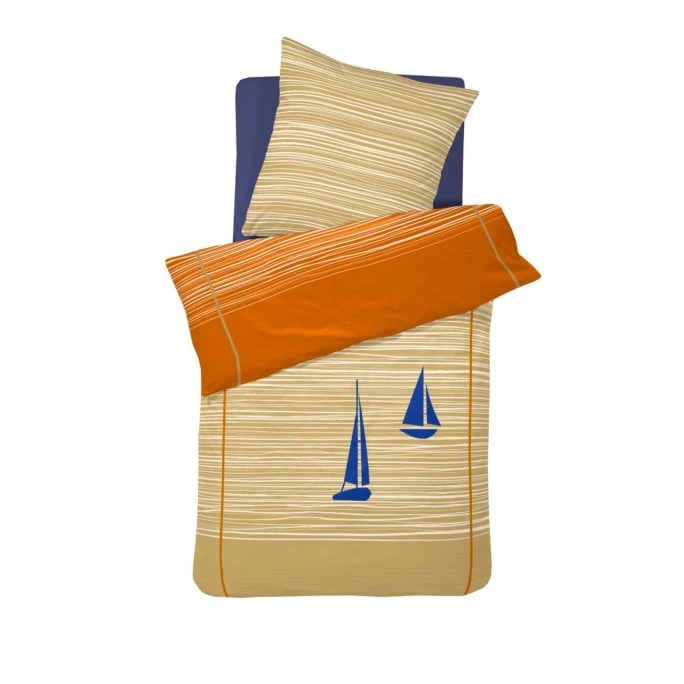 Cinderella Boats Wendebettwäsche-Set - 135x200 / 80x80 Cm - Burned Orange 4 Cinderella Boats Wendebettwäsche-Set - 135x200 / 80x80 Cm - Burned Orange – Bild 2