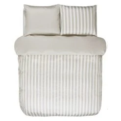 Marc O'Polo Classic Stripe Bettwäsche - 135x200 / 80x80 Cm - Oatmeal