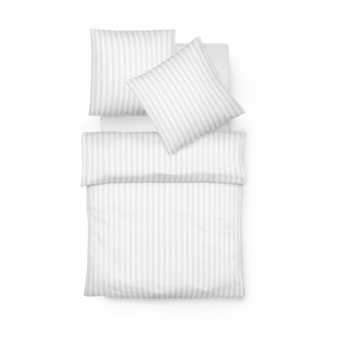 Fleuresse Rubin Bettwäsche-Set Aus Satin - 135x200 / 80x80 Cm - Weiß 3 Fleuresse Rubin Bettwäsche-Set Aus Satin - 135x200 / 80x80 Cm - Weiß