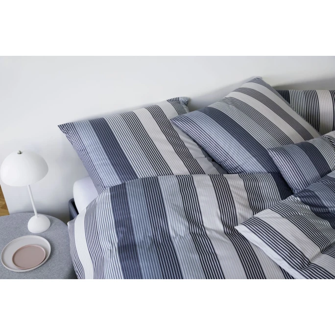 Elegante Brilliant Bettwäsche-Set Aus Mako-Jersey - 135x200 / 40x80 Cm - Stahlgrau 4 Elegante Brilliant Bettwäsche-Set Aus Mako-Jersey - 135x200 / 40x80 Cm - Stahlgrau – Bild 2