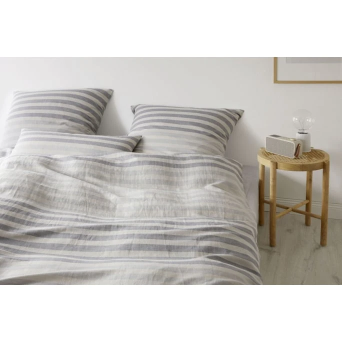 Elegante Clear Halbleinen Bettwäsche - 135x200 / 40x80 Cm - Stone 4 Elegante Clear Halbleinen Bettwäsche - 135x200 / 40x80 Cm - Stone – Bild 2