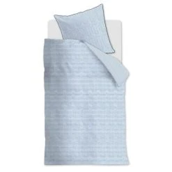 Riviera Maison Rivièra Maison Bande Stripe Bettwäsche-Set - 155x220 / 80x80 Cm - Blau