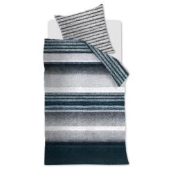 Riviera Maison Rivièra Maison Mohair Bettwäsche-Set - 155x220 / 80x80 Cm - Blau