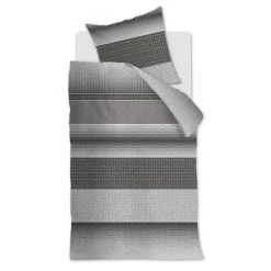 Riviera Maison Rivièra Maison Retrograde Bettwäsche-Set - 135x200 / 80x80 Cm - Grau