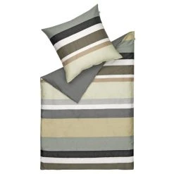 Schöner Wohnen SCHÖNER WOHNEN Bettwäsche-Set Noel - 135x200 / 80x80 Cm - Grau