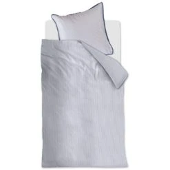 At Home Minimalist Bettwäsche-Set - 155x220 / 80x80 Cm - Blau