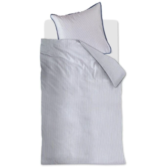 At Home Minimalist Bettwäsche-Set - 155x220 / 80x80 Cm - Blau 3 At Home Minimalist Bettwäsche-Set - 155x220 / 80x80 Cm - Blau