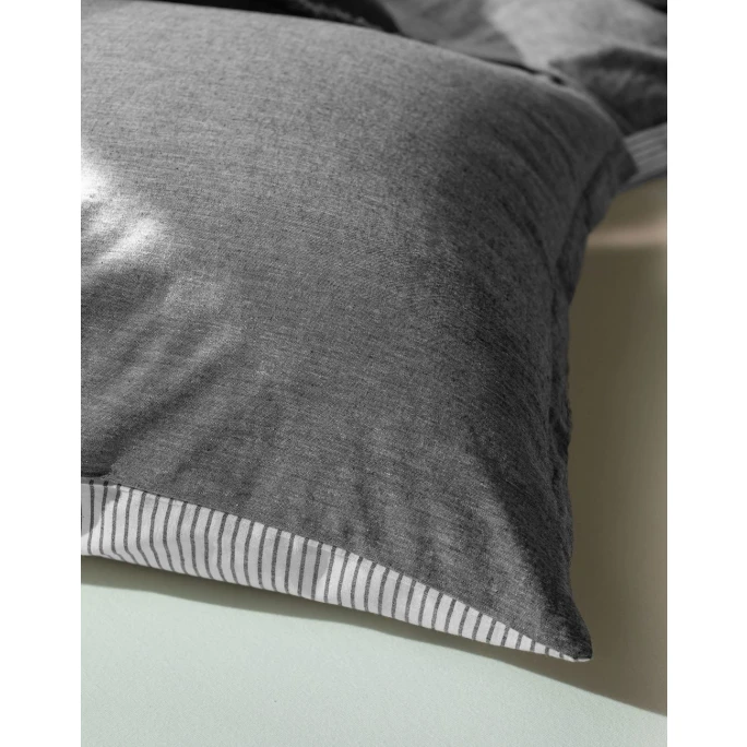 Marc O'Polo Skei Bettwäsche-Set Mit Recycling-Baumwolle - 200x220 / 2x80x80 Cm - Schwarz 5 Marc O'Polo Skei Bettwäsche-Set Mit Recycling-Baumwolle - 200x220 / 2x80x80 Cm - Schwarz – Bild 3