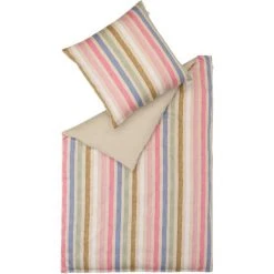 Schöner Wohnen Fiorito Bettwäsche-Set - 135x200 / 80x80 Cm - Sand