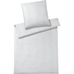 Elegante Canova Bettwäsche-Set Aus Mako-Satin - 135x200 / 80x80 Cm - Weiß