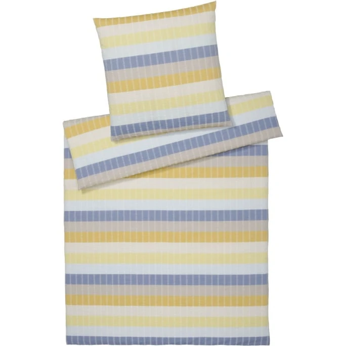 Elegante Gotland Bettwäsche-Set Aus Web-Seersucker - 135x200 / 40x80 Cm - Sonne 3 Elegante Gotland Bettwäsche-Set Aus Web-Seersucker - 135x200 / 40x80 Cm - Sonne