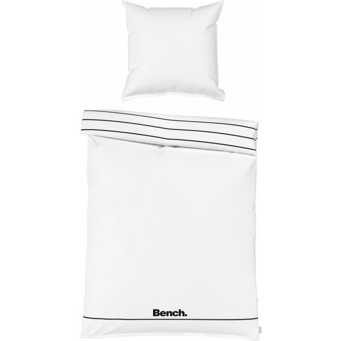 Bench Bettwäsche-Set Gestreift Aus Renforcé-Baumwolle - 155x220 / 80x80 Cm - Weiß 3 Bench Bettwäsche-Set Gestreift Aus Renforcé-Baumwolle - 155x220 / 80x80 Cm - Weiß