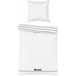 Bench Bettwäsche-Set Gestreift Aus Renforcé-Baumwolle - 135x200 / 80x80 Cm - Weiß