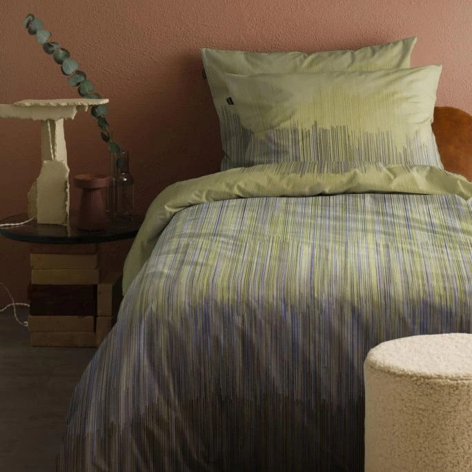 Damai Cassio Bettwäsche-Set Aus Baumwoll-Satin - 155x220 / 80x80 Cm - Ochre 4 Damai Cassio Bettwäsche-Set Aus Baumwoll-Satin - 155x220 / 80x80 Cm - Ochre – Bild 2