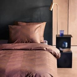 Damai Atomy Bettwäsche-Set Aus Bio-Baumwoll-Satin - 155x220 / 80x80 Cm - Brick Red -Moooi Shop unnamed file 835