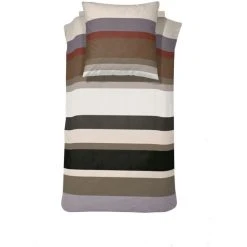 Damai Casa Bettwäsche-Set Aus Renforcé-Baumwolle - 135x200 / 80x80 Cm - Brown