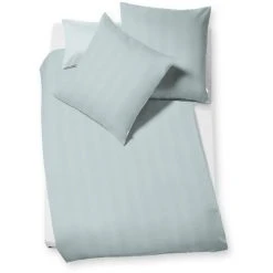 Fleuresse Jade Bettwäsche-Set Aus Mako Damast - 135x200 / 80x80 Cm - Azurblau