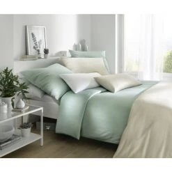 Fleuresse Jade Bettwäsche-Set Aus Mako Damast - 135x200 / 80x80 Cm - Azurblau -Moooi Shop unnamed file 866