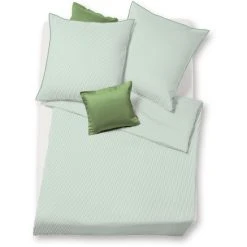 Fleuresse Modern Life Wendebettwäsche-Set Aus Mako Satin - 135x200 / 80x80 Cm - Summergreen