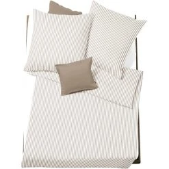 Fleuresse Rio Bettwäsche-Set Aus Seersucker - 155x200 / 80x80 Cm - Creme