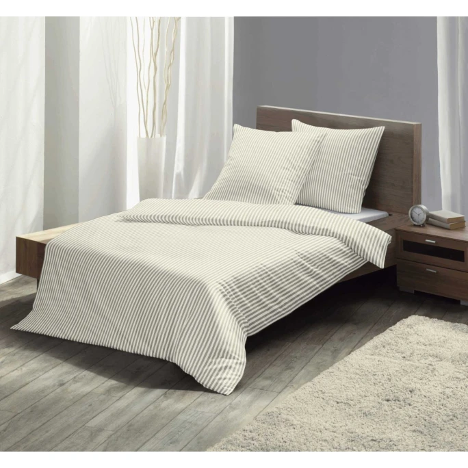 Fleuresse Rio Bettwäsche-Set Aus Seersucker - 155x200 / 80x80 Cm - Creme 4 Fleuresse Rio Bettwäsche-Set Aus Seersucker - 155x200 / 80x80 Cm - Creme – Bild 2