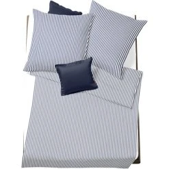 Fleuresse Rio Bettwäsche-Set Aus Seersucker - 135x200 / 80x80 Cm - Marine