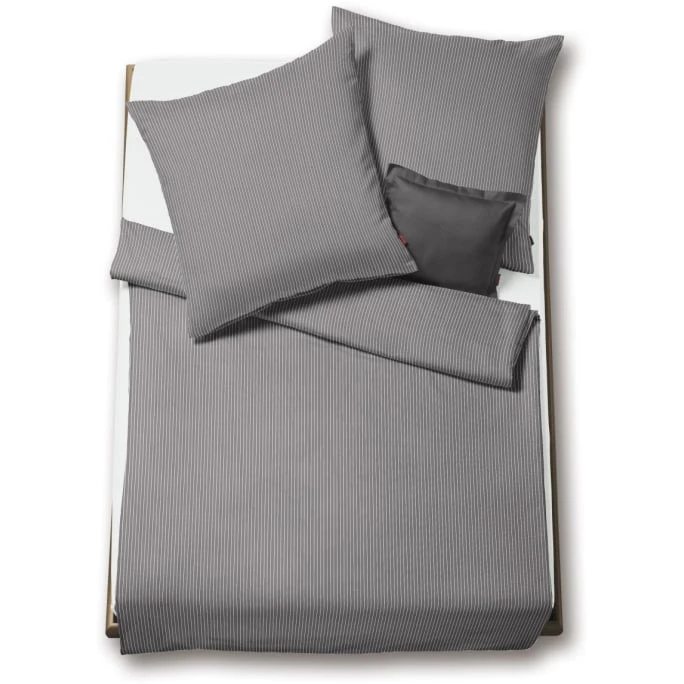 Fleuresse Rio Bettwäsche-Set Aus Seersucker - 155x200 / 80x80 Cm - Grau 3 Fleuresse Rio Bettwäsche-Set Aus Seersucker - 155x200 / 80x80 Cm - Grau