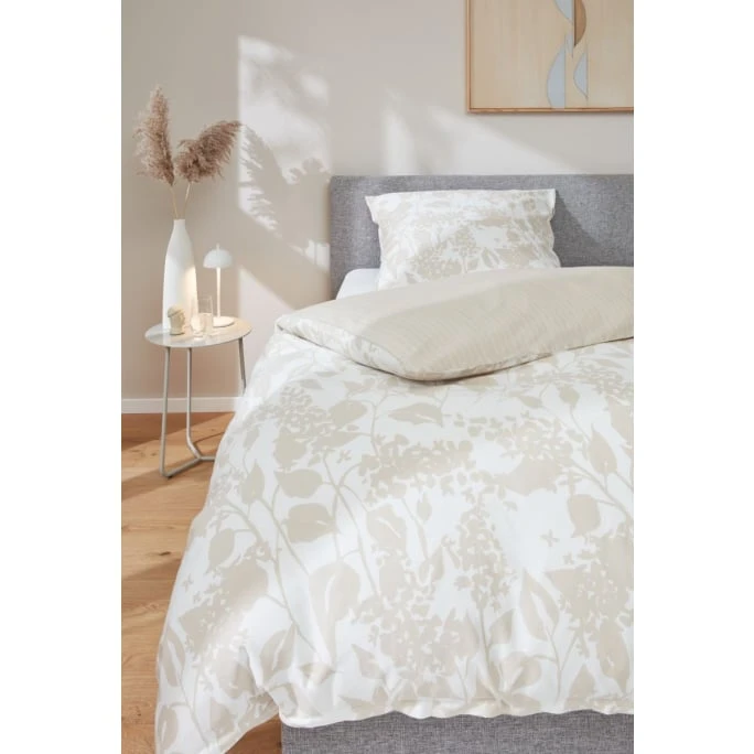 Musterring Blossom Bettwäsche-Set Aus Satin - 155x220 / 80x80 Cm - Natur 4 Musterring Blossom Bettwäsche-Set Aus Satin - 155x220 / 80x80 Cm - Natur – Bild 2