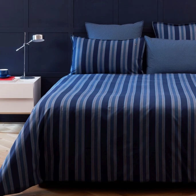 Tommy Hilfiger DENIMWEAR STRIPES Bettwäsche-Set Aus Bio-Perkal - 140x200 / 70x90 (AT) Cm - Blue 4 Tommy Hilfiger DENIMWEAR STRIPES Bettwäsche-Set Aus Bio-Perkal - 140x200 / 70x90 (AT) Cm - Blue – Bild 2