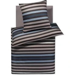 JOOP! Tone Bettwäsche-Set Aus Mako-Satin - 135x200 / 40x80 Cm - Stone