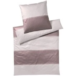 Elegante Shooting Star Bettwäsche-Set Aus Mako-Satin - 135x200 / 40x80 Cm - Bordeaux