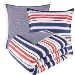 Tommy Hilfiger WATERCOLOR STRIPES Bettwäsche-Set Aus Mako-Satin - 140x200 / 70x90 Cm (AT) - Wave
