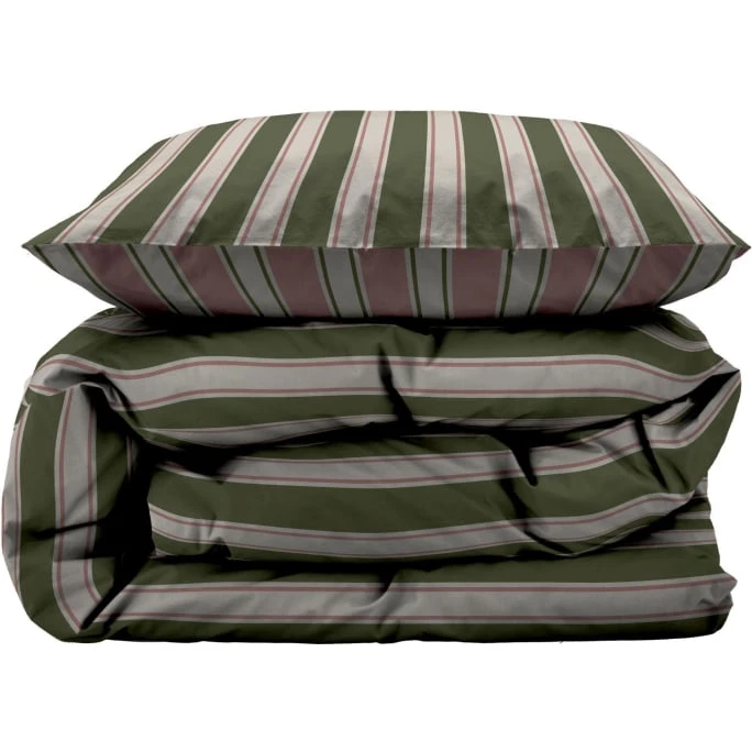 Södahl Nordic Bio Bettwäsche-Set Aus Baumwoll-Satin - 135x200 Cm / 80x80 Cm - Olive 4 Södahl Nordic Bio Bettwäsche-Set Aus Baumwoll-Satin - 135x200 Cm / 80x80 Cm - Olive – Bild 2