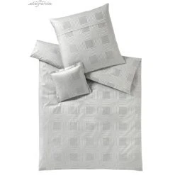 Elegante Palladium Bettwäsche Aus Mako-Satin - 155x200 / 80x80 Cm - Silber